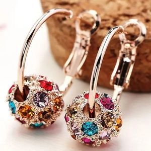 Sparkly multi colored rhinestone earrings!